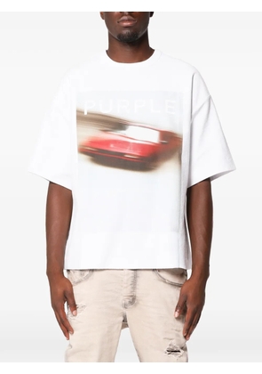 Purple Brand graphic-print crew-neck T-shirt - White