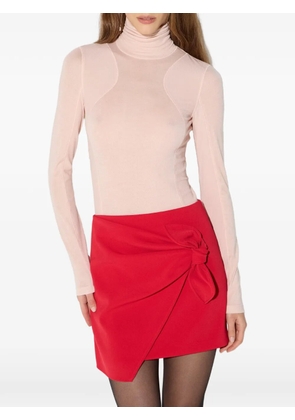 Elisabetta Franchi turtleneck top in lightweight jersey fabric - Neutrals