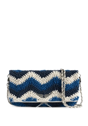 Zadig&Voltaire Rock chevron macramé cross body bag - Blue