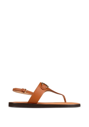 Ferragamo Gancini buckle sandals - Brown