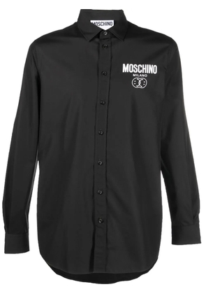 Moschino logo-print long-sleeve shirt - Black