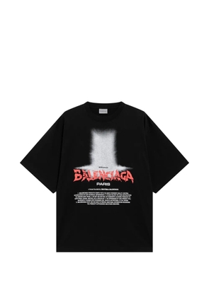 Balenciaga graphic-print oversized T-shirt - Black