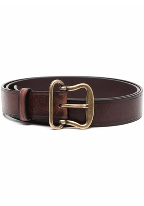 DSQUARED2 gold-buckle leather belt - Brown