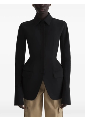 Mugler black shirt jacket - Neutrals