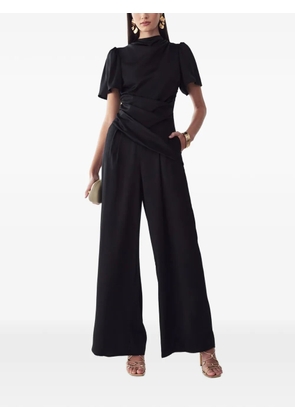 WILLA Pika draped-waist jumpsuit - Black