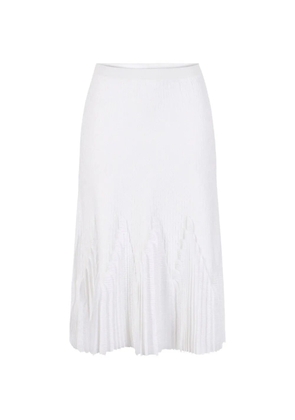 Elisabetta Franchi knit skirt with ruffles - White