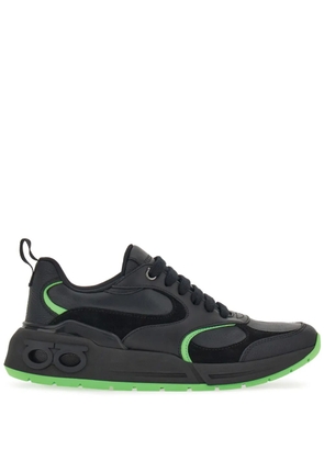 Ferragamo two-tone lace-up sneakers - Black