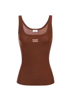 Elisabetta Franchi ribbed-knit tank top - Brown
