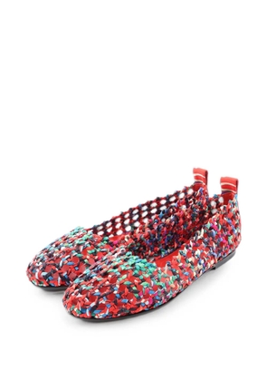 Hermès Pre-Owned 2020s Minork woven ballet flats - Red