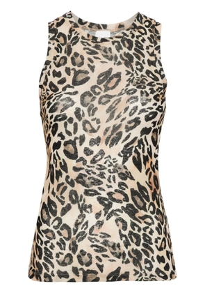 Nanushka Anneke leopard-print tank top - Black