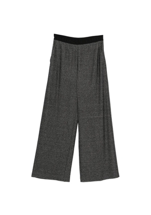 Liviana Conti herringbone-pattern pocket trousers - Black