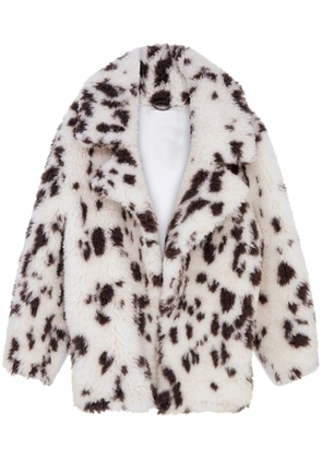 Stella McCartney animal-print faux-fur coat - White