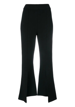 Stella McCartney cropped asymmetric trousers - Black