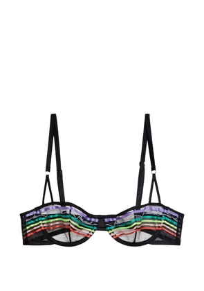 Fleur Du Mal Taste Le Rainbow balconette bra - Black