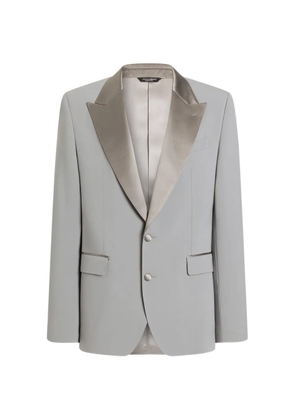 Dolce & Gabbana Sicilia light single-breasted micro-rib tuxedo jacket - Grey