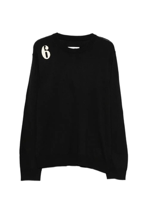 MM6 Maison Margiela Number 6 print sweater - Black