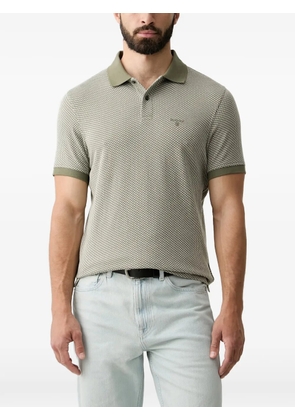 Barbour Copgrove geometric-print short-sledeve polo shirt - Green