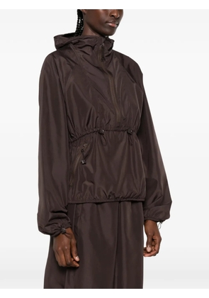 Cecilie Bahnsen hooded drawstring jacket - Brown