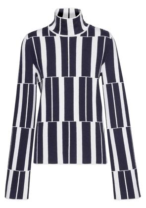 Ferragamo stripe-pattern cashmere jumper - Blue