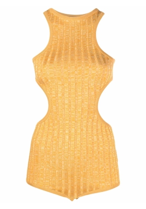 PUCCI cut-out silk bodysuit - Orange