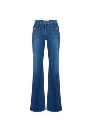 Elisabetta Franchi bell-bottom jeans with small pockets - Blue