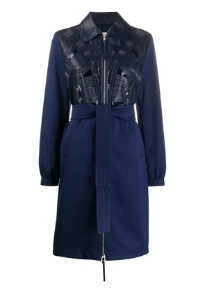 PUCCI sequin-embellished panelled coat - Blue