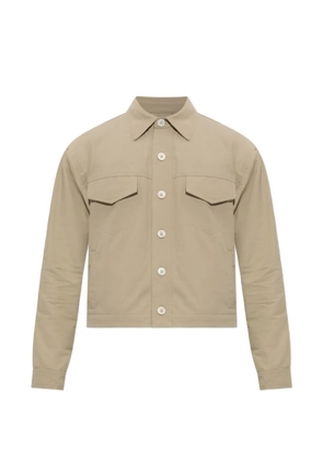 Balmain button-fastening pocket-detail overshirt - Neutrals