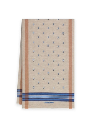 Ferragamo jacquard scarf - Neutrals