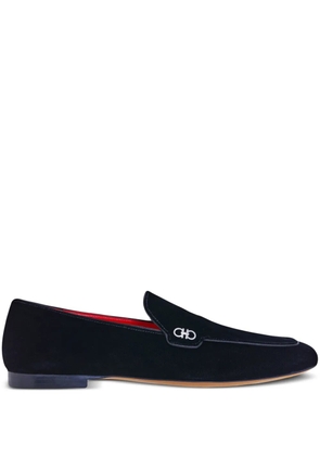 Ferragamo horsebit-detail velvet loafers - Black