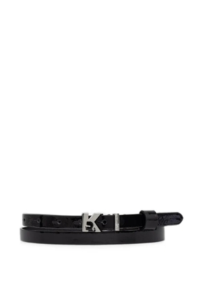 Karl Lagerfeld Jeans logo-plaque leather belt - Black
