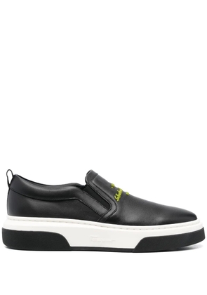 Ferragamo Cassina leather low-top sneakers - Black