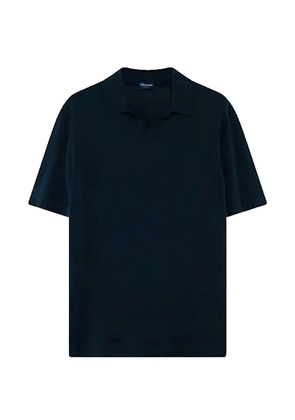 Drumohr frosted short-sleeve polo shirt - Blue