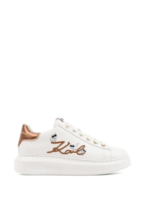 Karl Lagerfeld Kapri logo-patch platform sneakers - White