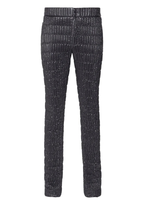Ferragamo metallic-finish padded trousers - Black