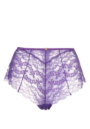 Versace Barocco lace briefs - Purple