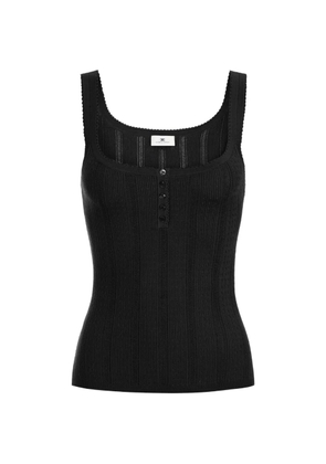 Elisabetta Franchi knit openwork top - Black