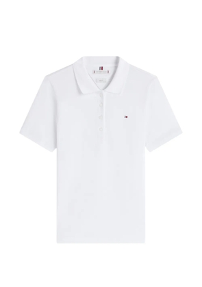 Tommy Hilfiger logo-embroidered polo shirt - White