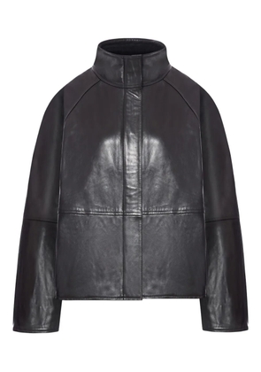 Soeur Gamma high-neck leather jacket - Black