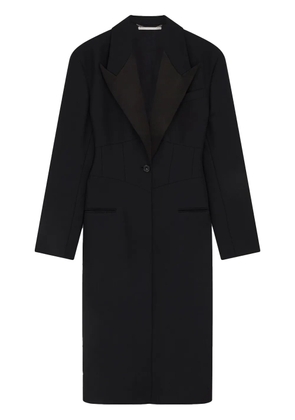 Stella McCartney single-breasted corset-style wool coat - Black