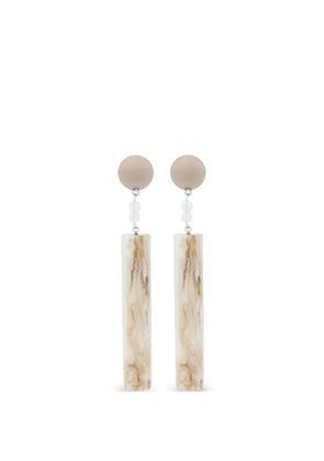 Emporio Armani marbled-effect drop earrings - Neutrals