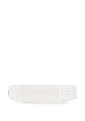 Corneliani pleated silk cummerbund - White
