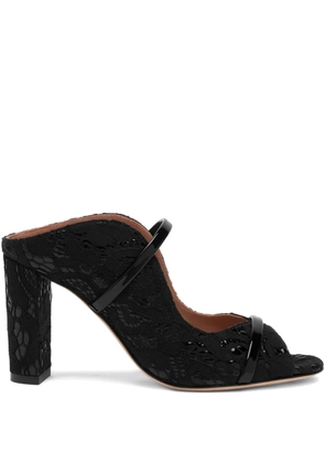 Malone Souliers 85mm Norah lace-fabric heeled sandals - Black
