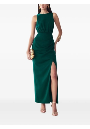 ST MRLO Sharmaine ruched sleeveless maxi dress - Green