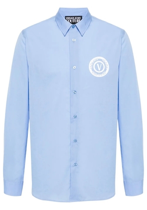 Versace Jeans Couture logo-print cotton shirt - Blue