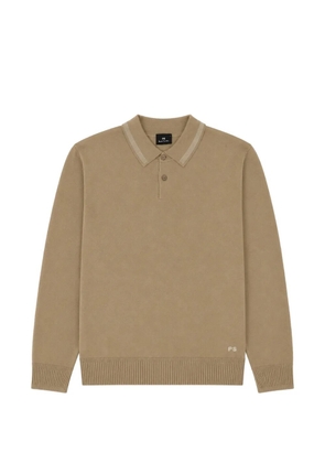 PS Paul Smith long-sleeve polo shirt - Neutrals