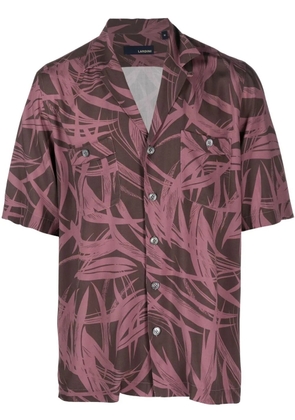 Lardini graphic-print short-sleeve shirt - Purple