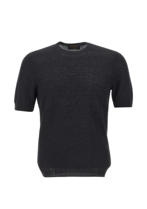 Gran Sasso short-sleeve sweater - Black