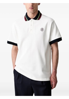 Drôle De Monsieur D Mirror tipped polo shirt - White