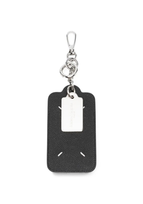 Maison Margiela logo-print leather keyring - Black