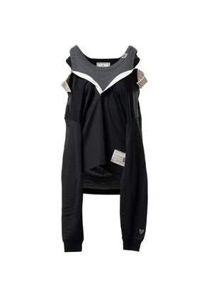Maison MIHARA YASUHIRO triple-layered rugby shirt - Black